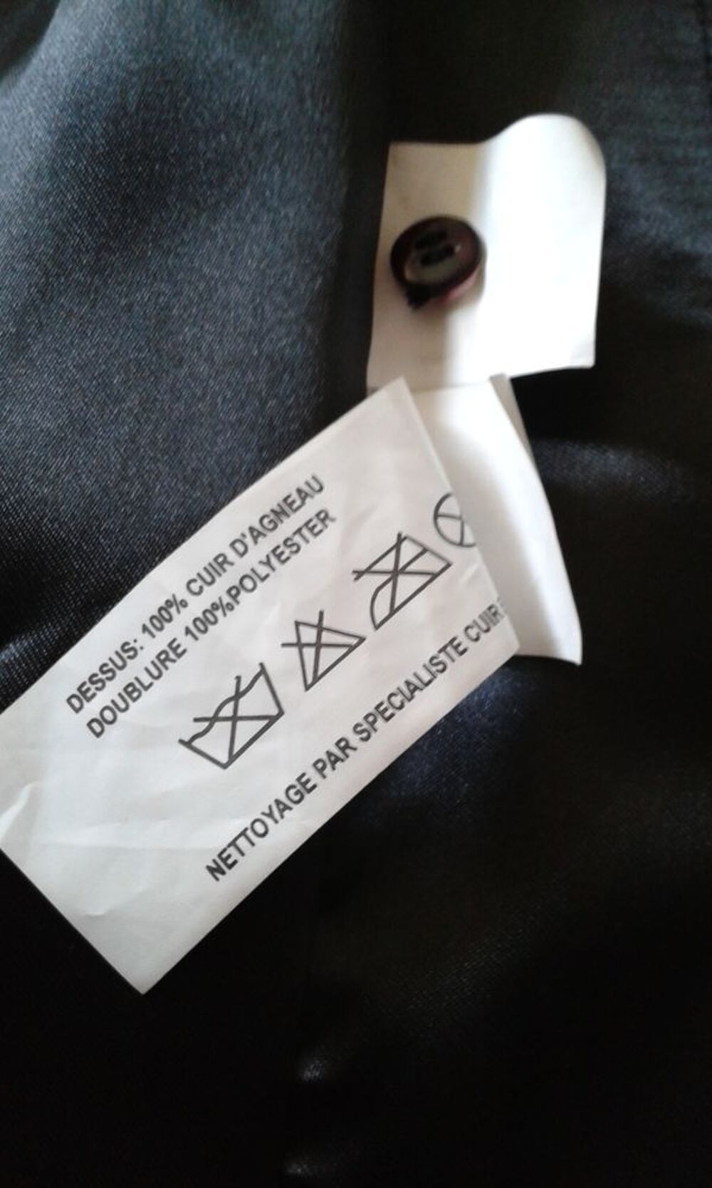 Veste blazer en cuir neuve Vtements