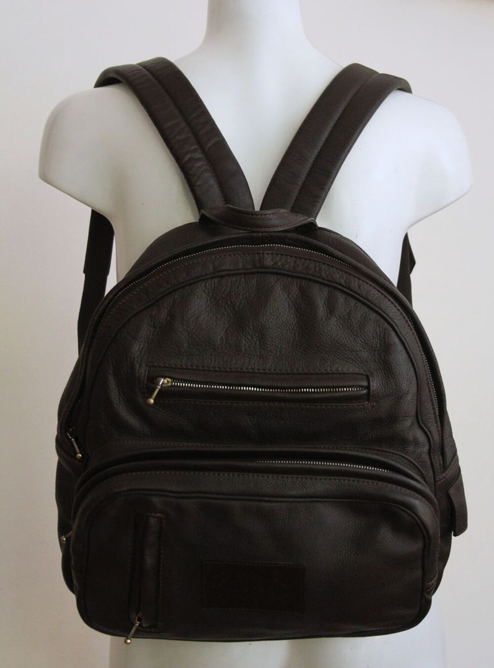 Sac &agrave; dos cuir marron fonc&eacute; PERFECTO - SCHOTT Maroquinerie