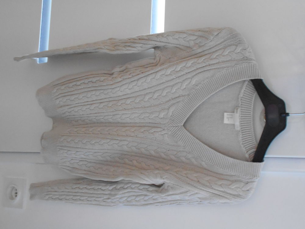 Pull torsad&eacute; Beige clair Basic H&amp;M T34/XS, neuf Vêtements