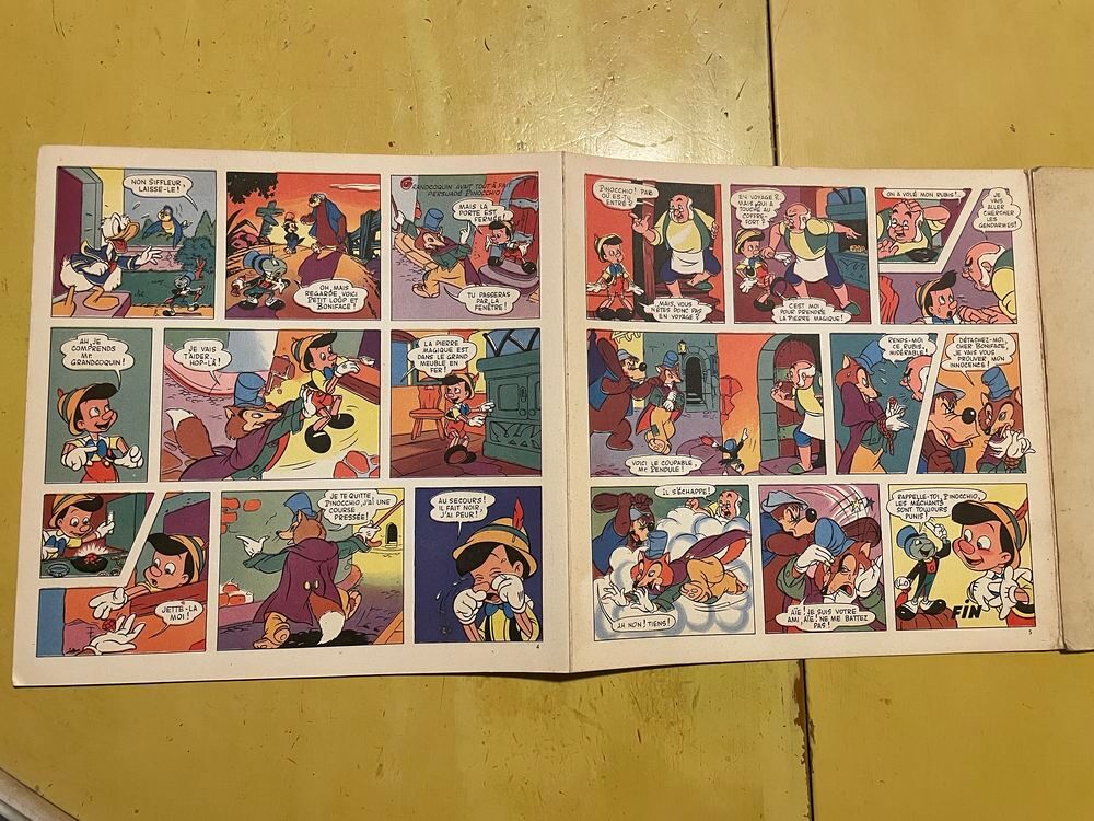 1957 Livre-disque MICKEY PINOCCHIO la pierre magique BARCLAY CD et vinyles