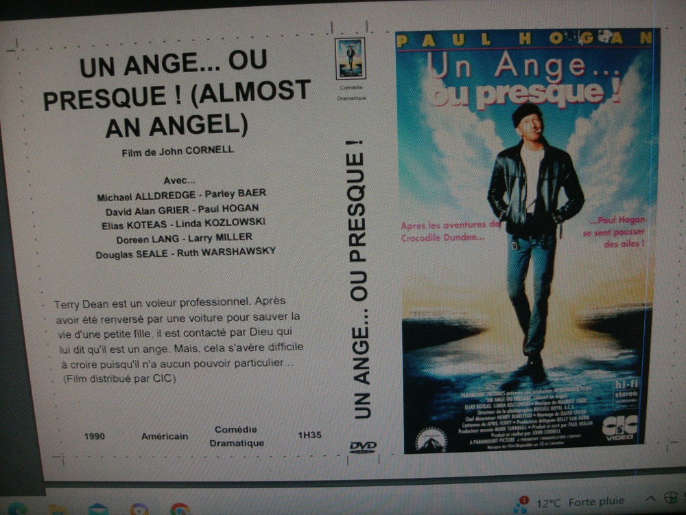 Film : " Un ange ou presque " DVD et blu-ray