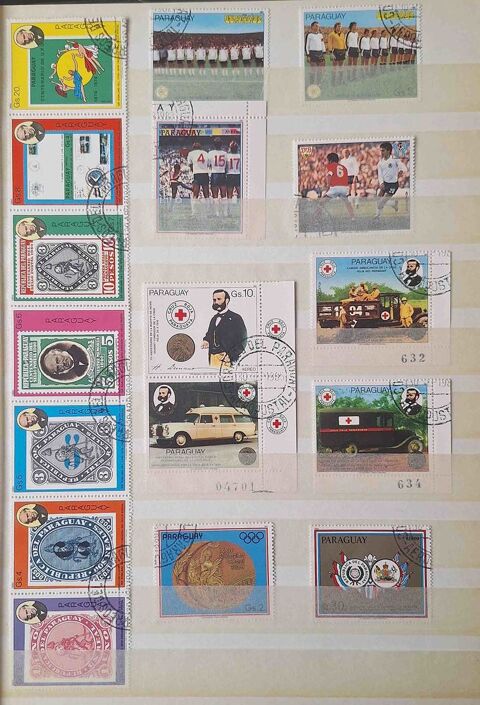 S�rie de timbres de collection du Paraguay bis 80 Gap (05)