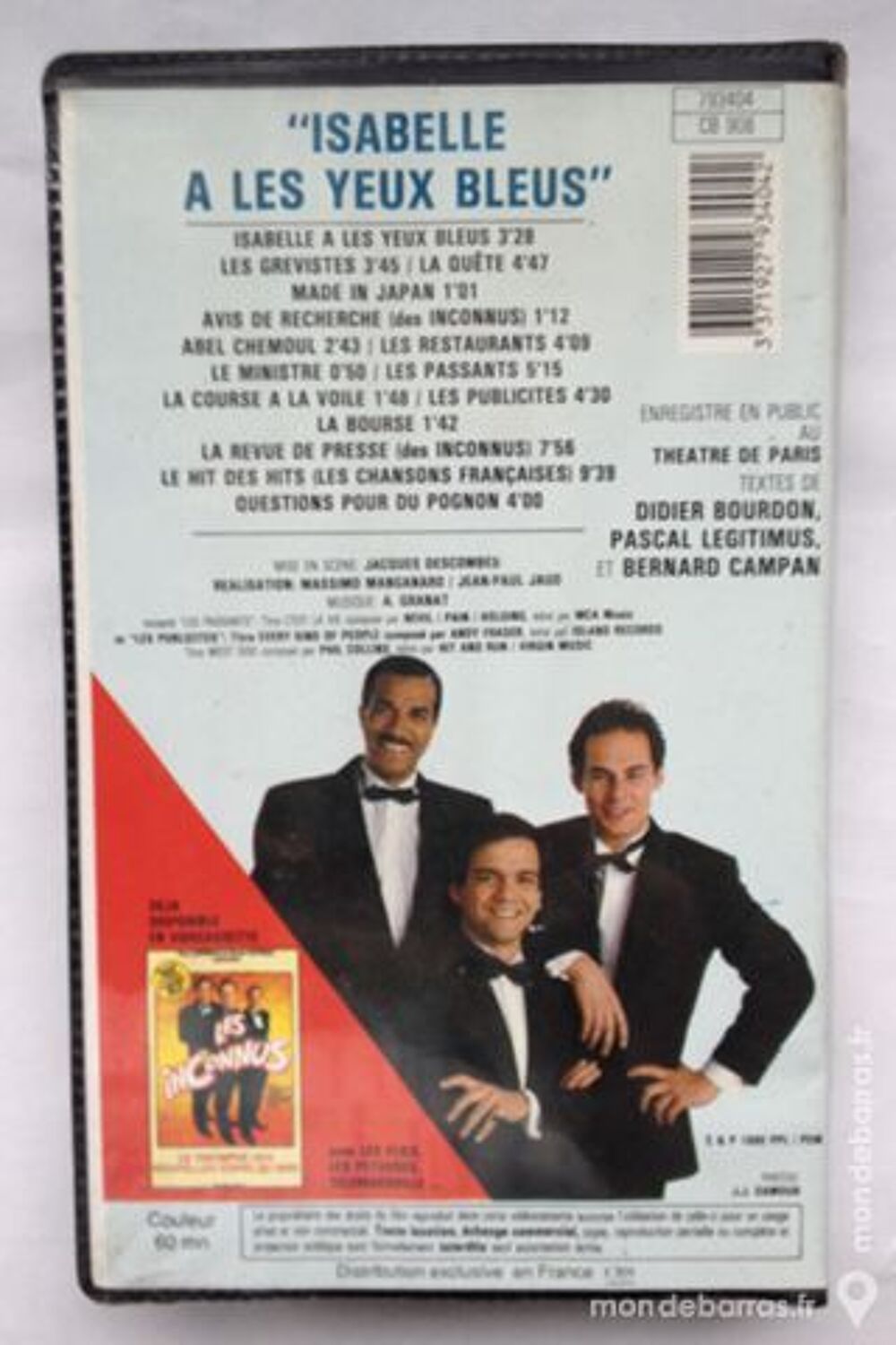 cassette vid&eacute;o les inconnus DVD et blu-ray