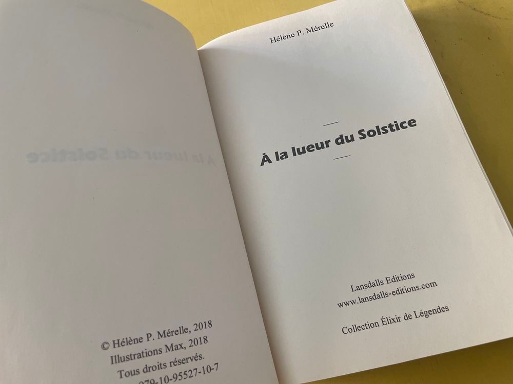Livre A La Lueur Du Solstice - M&eacute;relle H&eacute;l&egrave;ne P Livres et BD