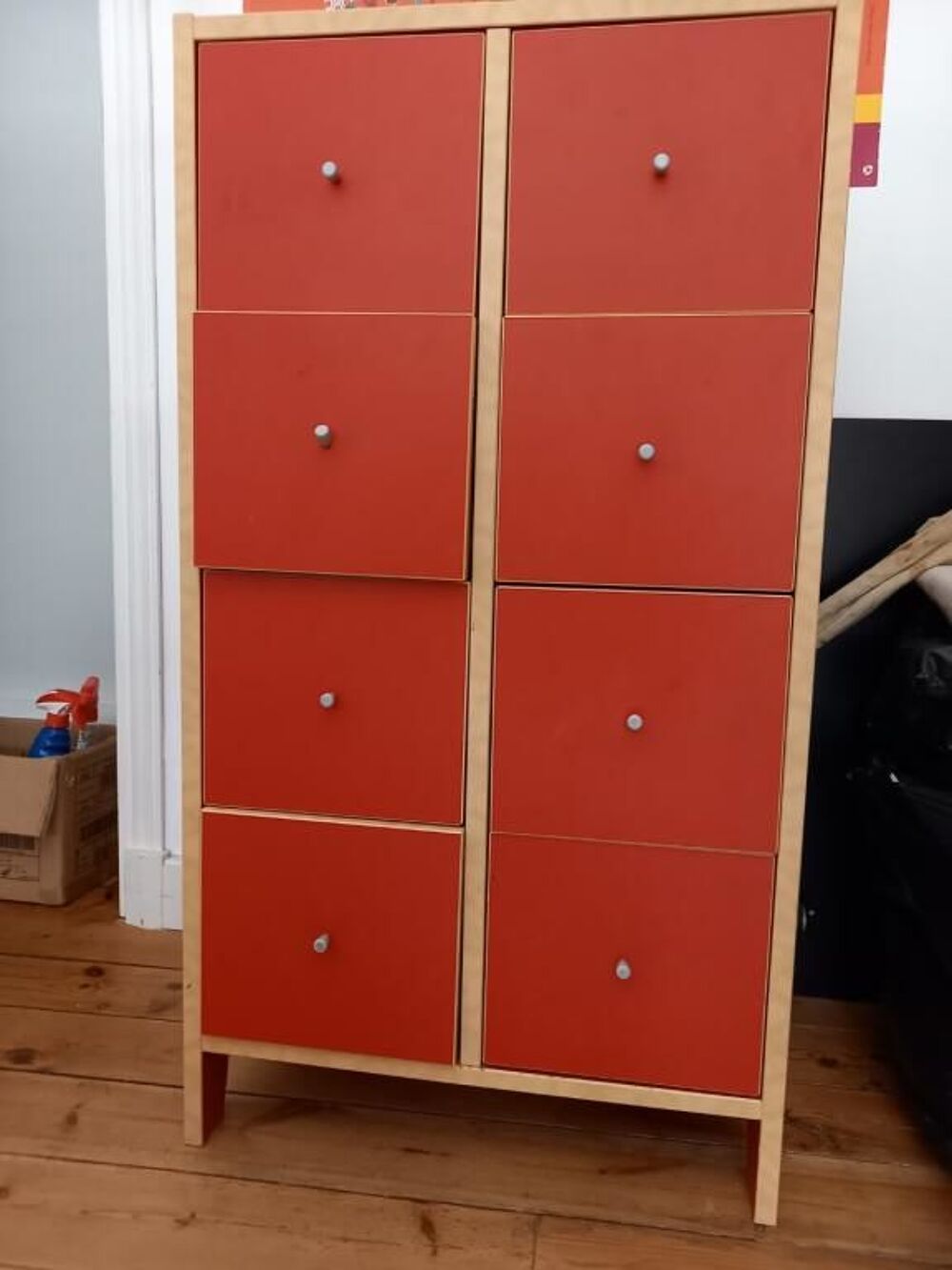 Petit meuble de rangement &agrave; tiroirs, rouge Meubles