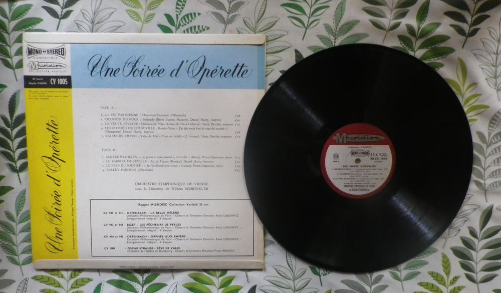 UNE SOIREE D'OPERETTE Orchestre Symphonique de Vienne Vynil CD et vinyles
