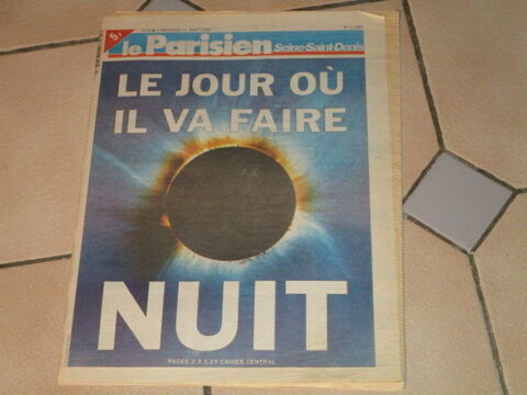 VIEUX JOURNAL 1 AOUT 1999 ECLIPSE DU SIECLE  8 Villepinte (93)