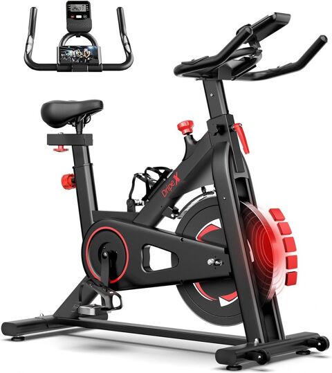Vélo d'appartement avec écran et support smartphone 110 Biron (64)