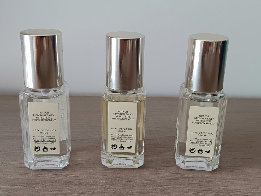  Parfum JO Malone Coffret 3 Eaux de Cologne 9ml Décoration