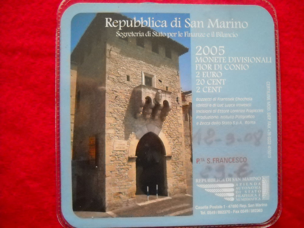 Monnaie pi&egrave;ces euros : SAN MARINO / 2005
18 € 