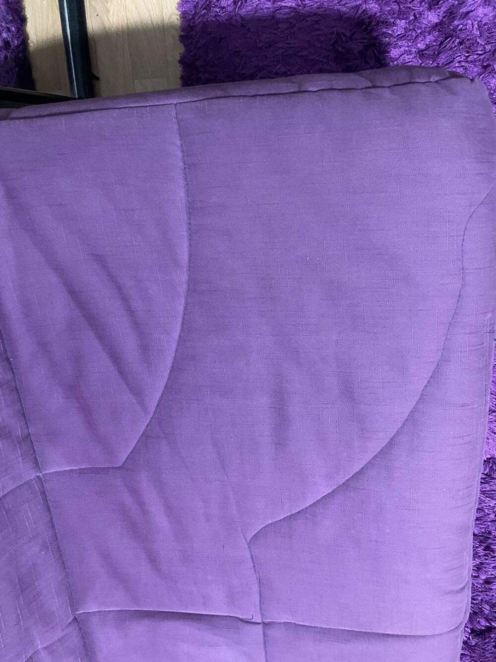 Canap&eacute; lit banquette BZ/ clic-clac violet 190x160cm Meubles
