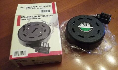 Rallonge neuve de 10 m (t�l�phone) avec enrouleur 15 L�signy (77)