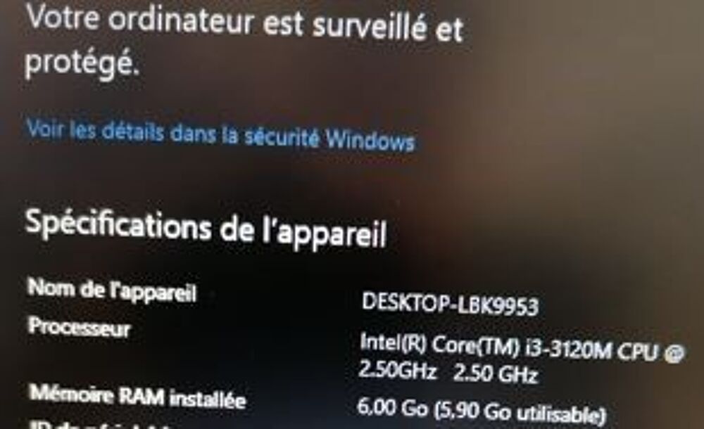 PC Portable TOSHIBA
Excellent &eacute;tat Matériel informatique