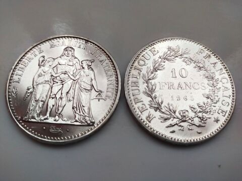 1 pice de 10 francs franaise  en argent anne 1965 . 30 Dolus-d'Olron (17)