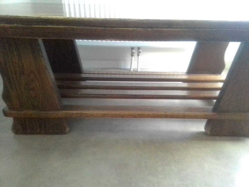 table basse en ch&ecirc;ne brut Meubles