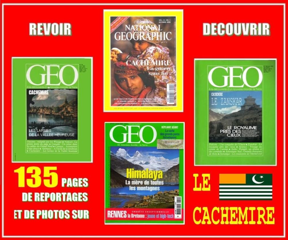 LE CACHEMIRE - g&eacute;o - ZANSKAR / prixportcompris Livres et BD