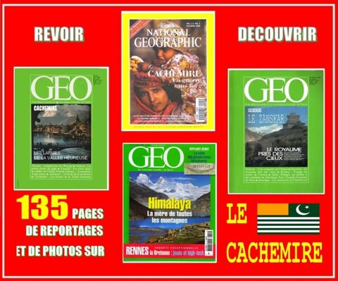 LE CACHEMIRE - géo - ZANSKAR / prixportcompris 16 Lyon 5 (69)