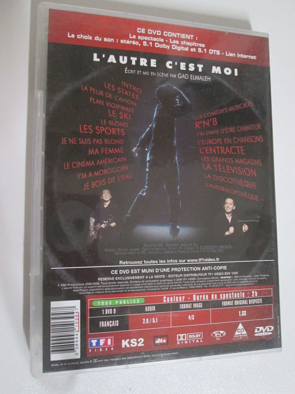 DVD Gad Elmaleh L'autre c'est moi DVD et blu-ray