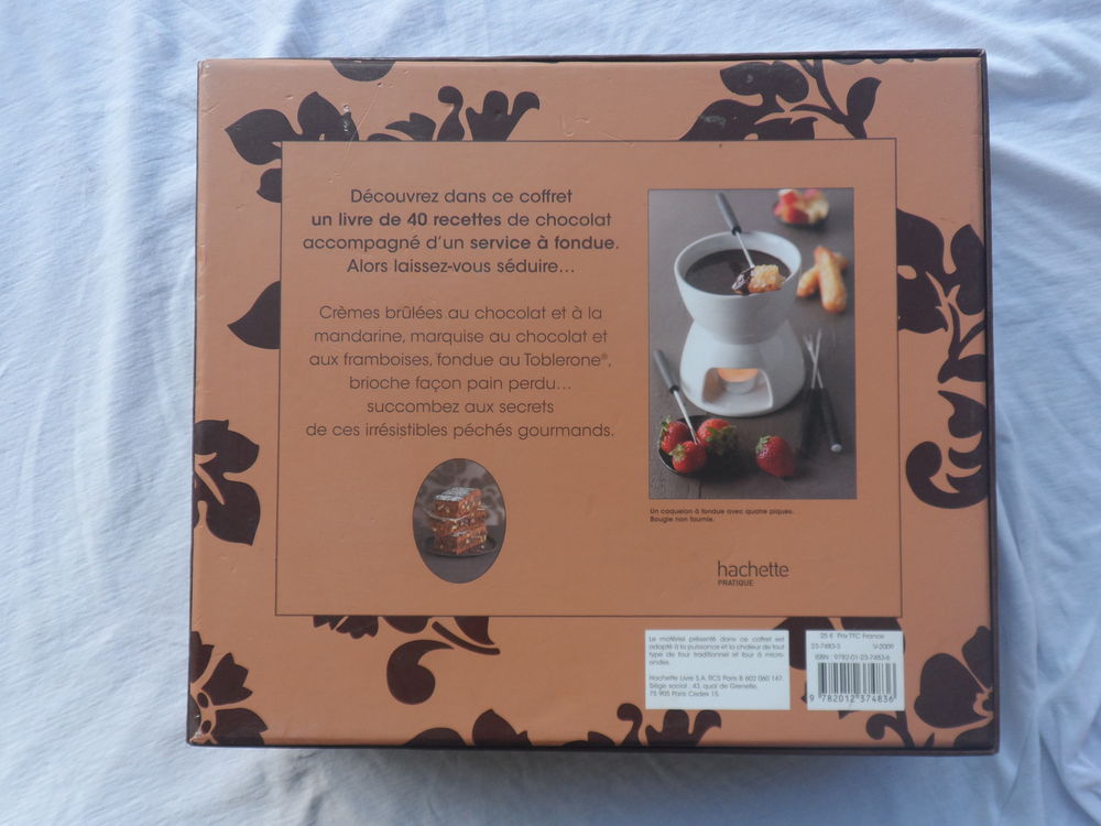 Service &agrave; fondue pour chocolat neuf vintage jamais servi mai Cuisine