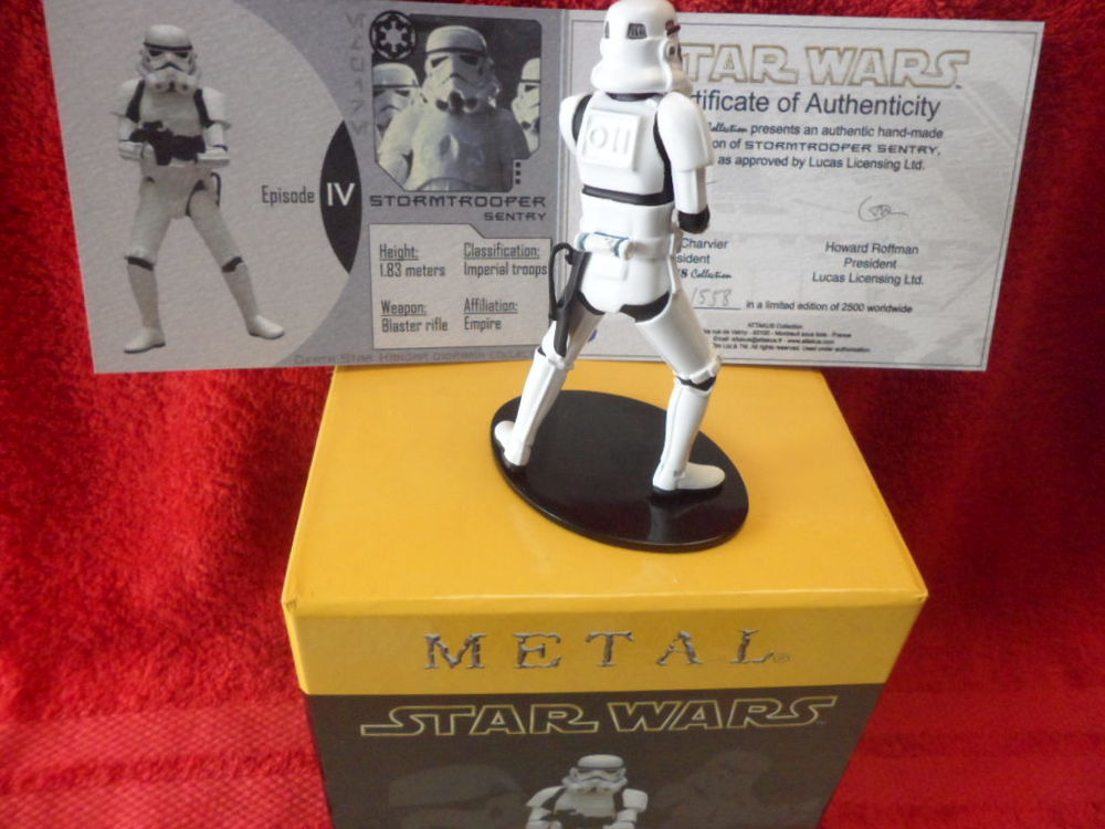 Figurine Star Wars Stormtrooper Sentry en m&eacute;tal Ed limit&eacute;e Jeux / jouets