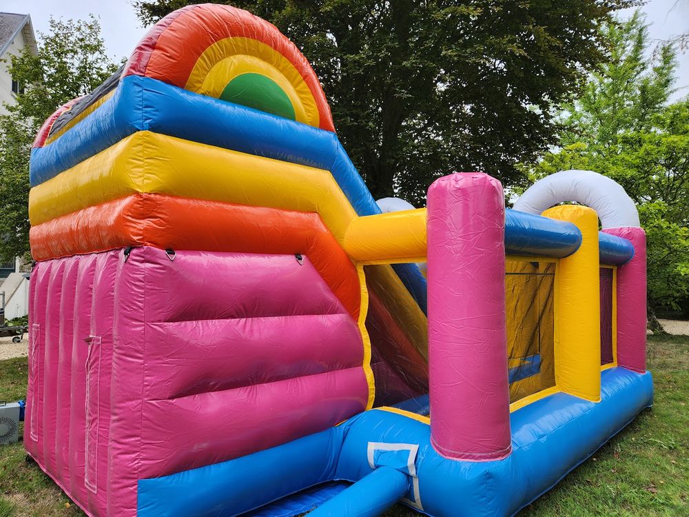 Ch&acirc;teau gonflable licorne professionnel avec toboggan - JB I Jeux / jouets