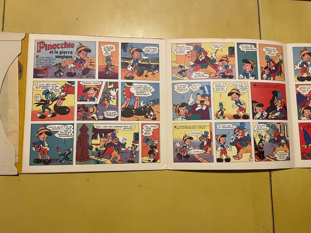 1957 Livre-disque MICKEY PINOCCHIO la pierre magique BARCLAY CD et vinyles