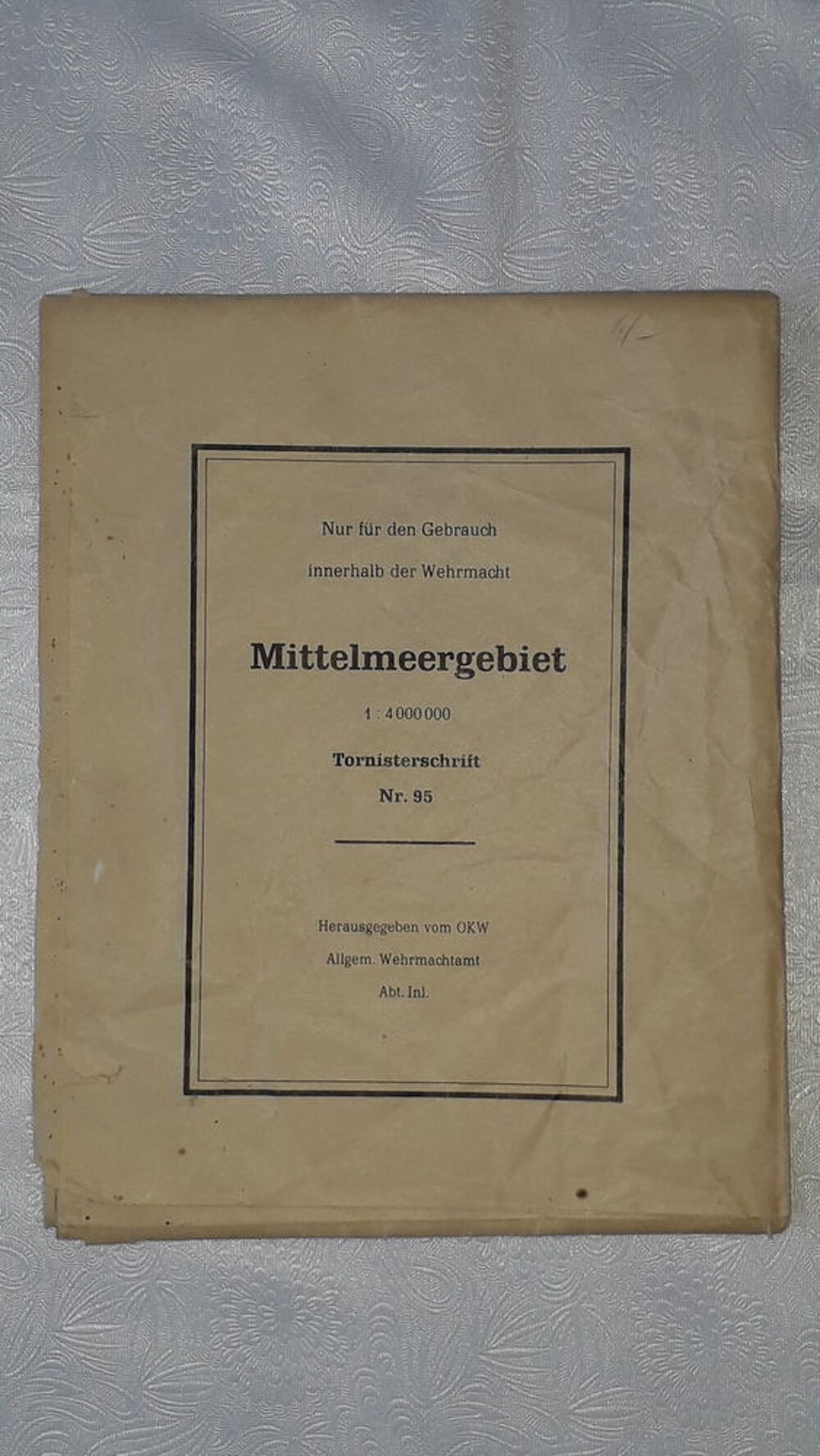 Carte M&eacute;diterran&eacute;e pour la Wehrmacht
