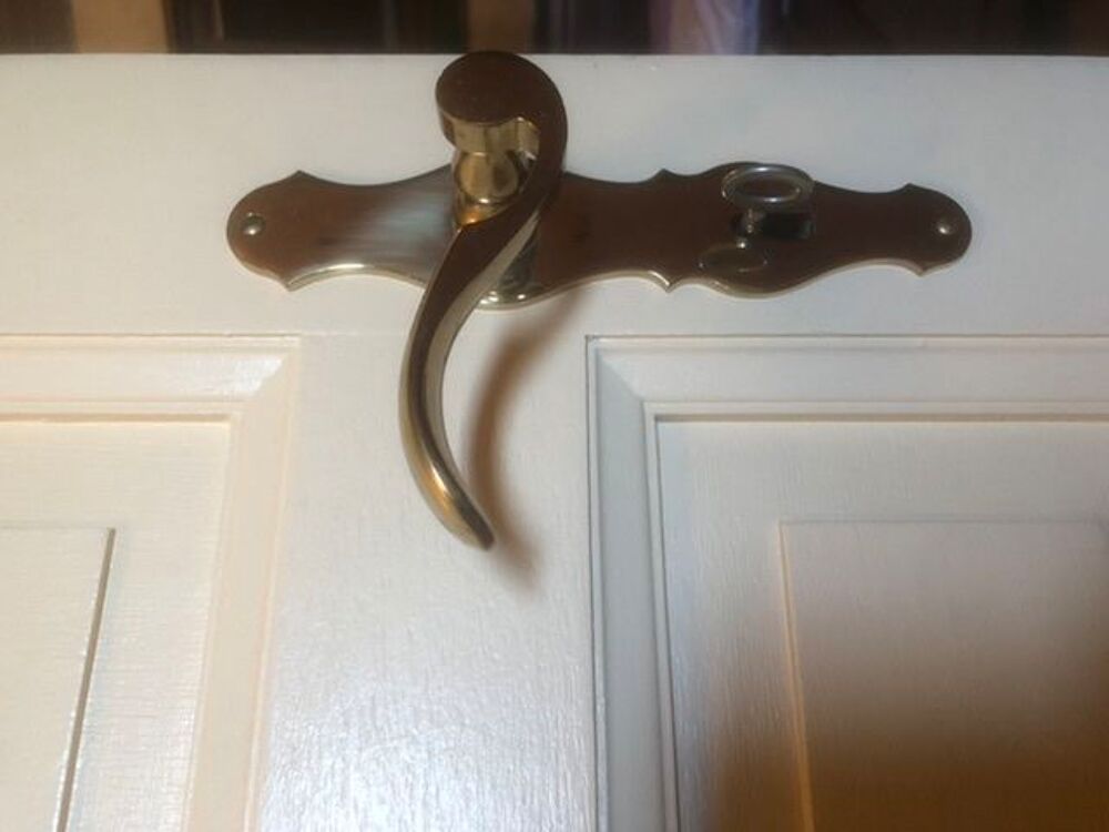 Poign&eacute;e massive de porte int&eacute;rieure en laiton dor&eacute; Bricolage
