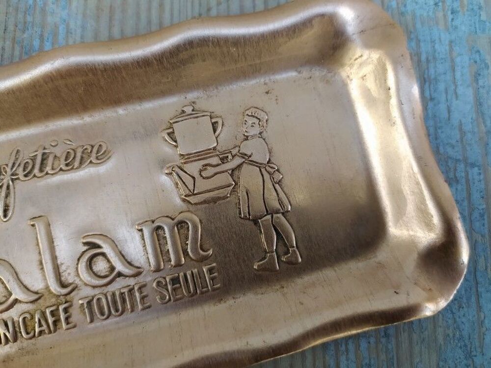 Ancien Cendrier Publicitaire Cafeti&egrave;re Salam Caf&eacute; Bistrot 