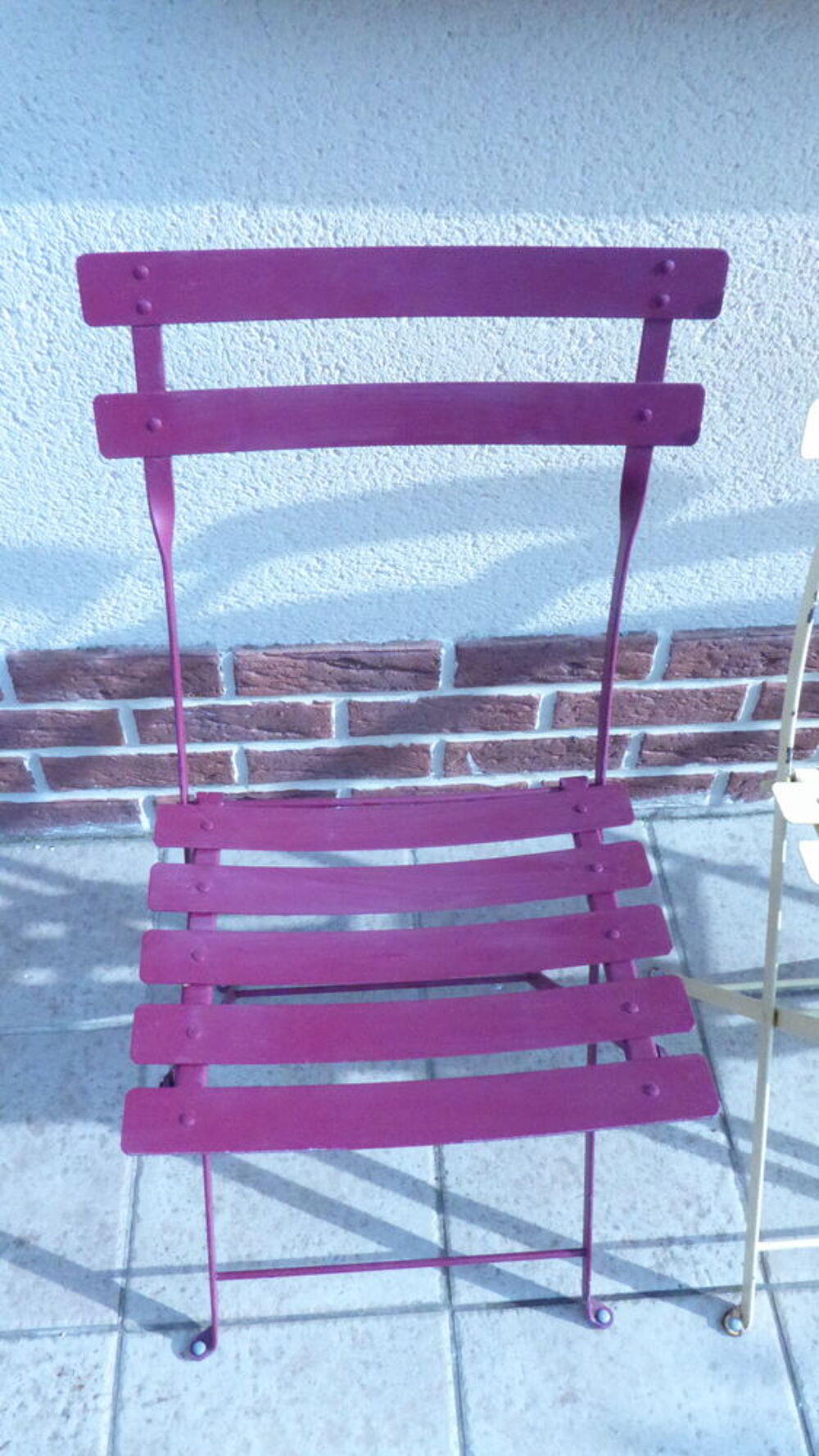 4 Chaises bistrot acier pliables Jardin