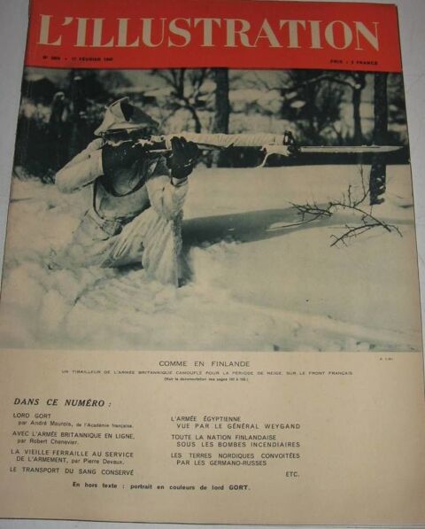 ILLUSTRATION  n 5059 - 17 FEV 1940 - NATION FINLANDAISE 4 Roissy-en-Brie (77)