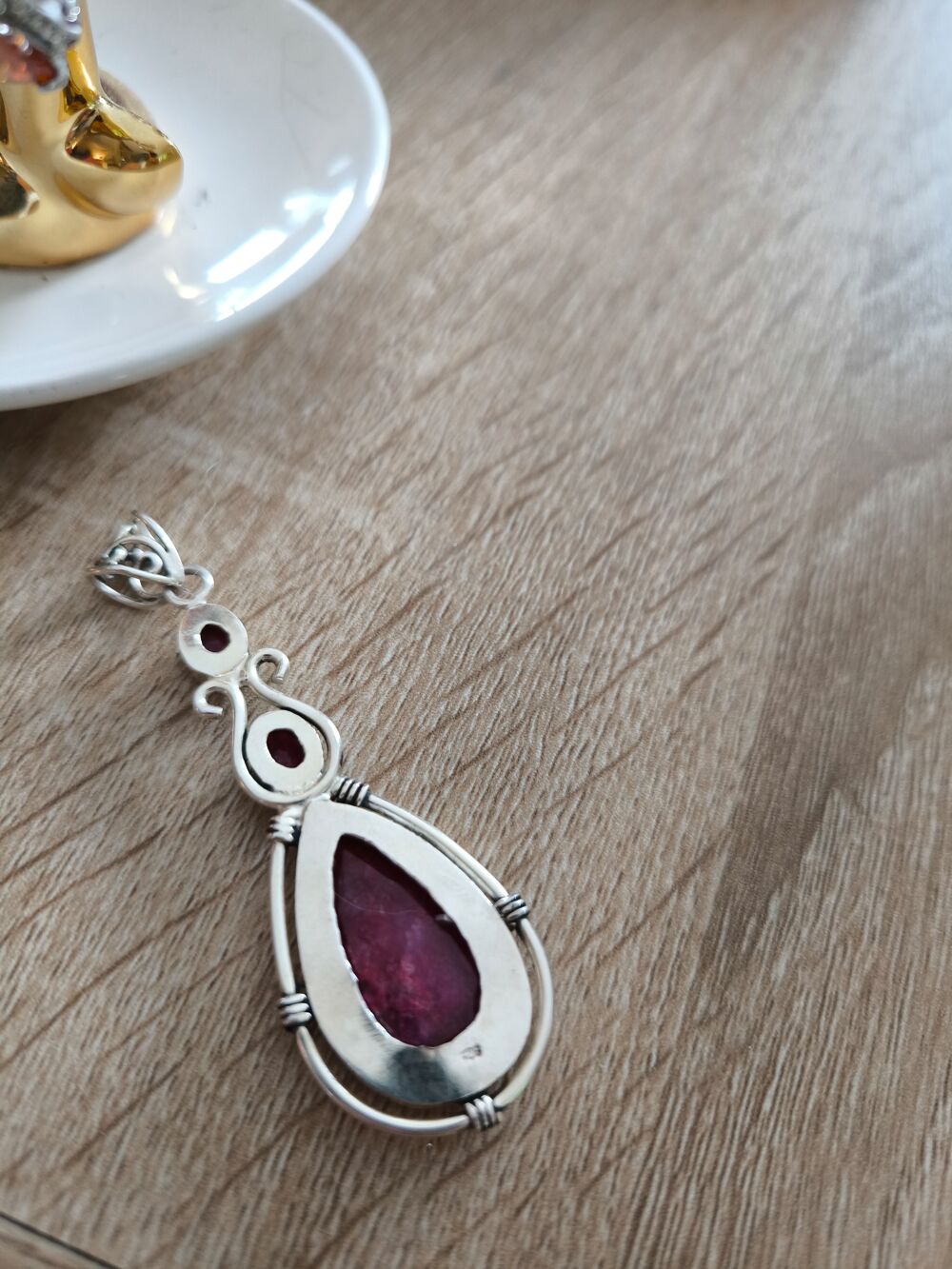 Pendentif rubis v&eacute;ritable art d&eacute;co Bijoux et montres