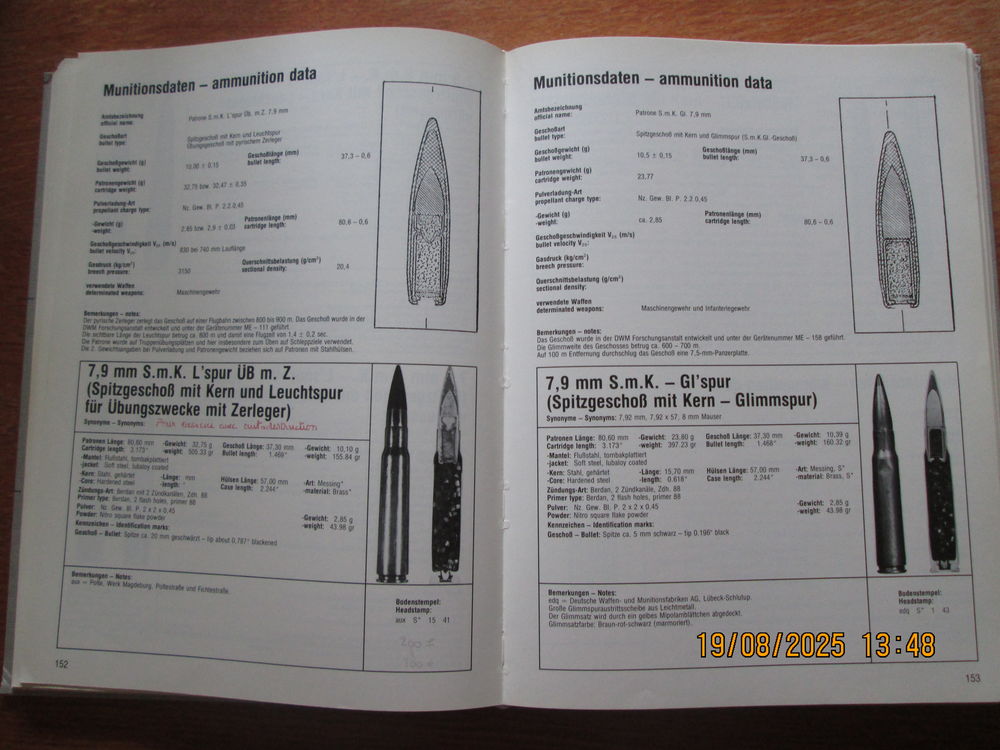Die Milit&auml;rpatronen Kaliber 7,9 mm Livres et BD