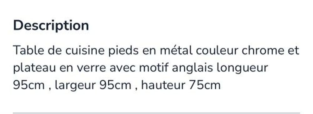 Table sympa pour 30 prix ferme &Agrave; VENIR CHERCHER SUR PLACE Meubles
