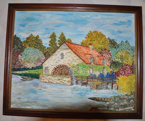 tableau peint moulin  eau 0 Chantonnay (85)