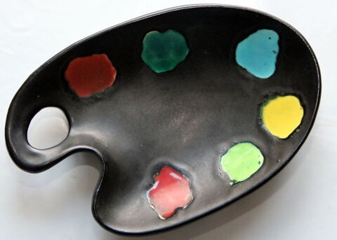 Coupe Coupelle c�ramique �maill�e peintre Vallauris 1960
23 Issy-les-Moulineaux (92)