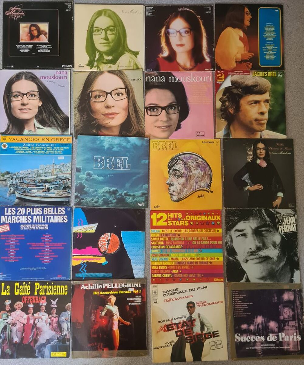 Lot de vinyles CD et vinyles