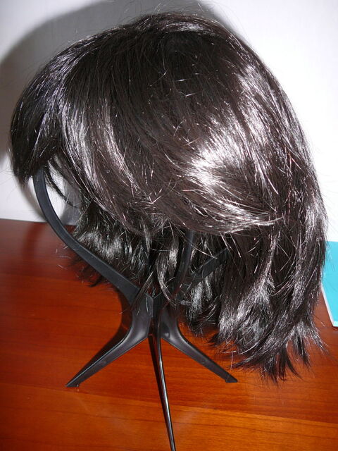 Perruque ch. Naturels avec son support et ses accessoires. 125 Pessac (33)