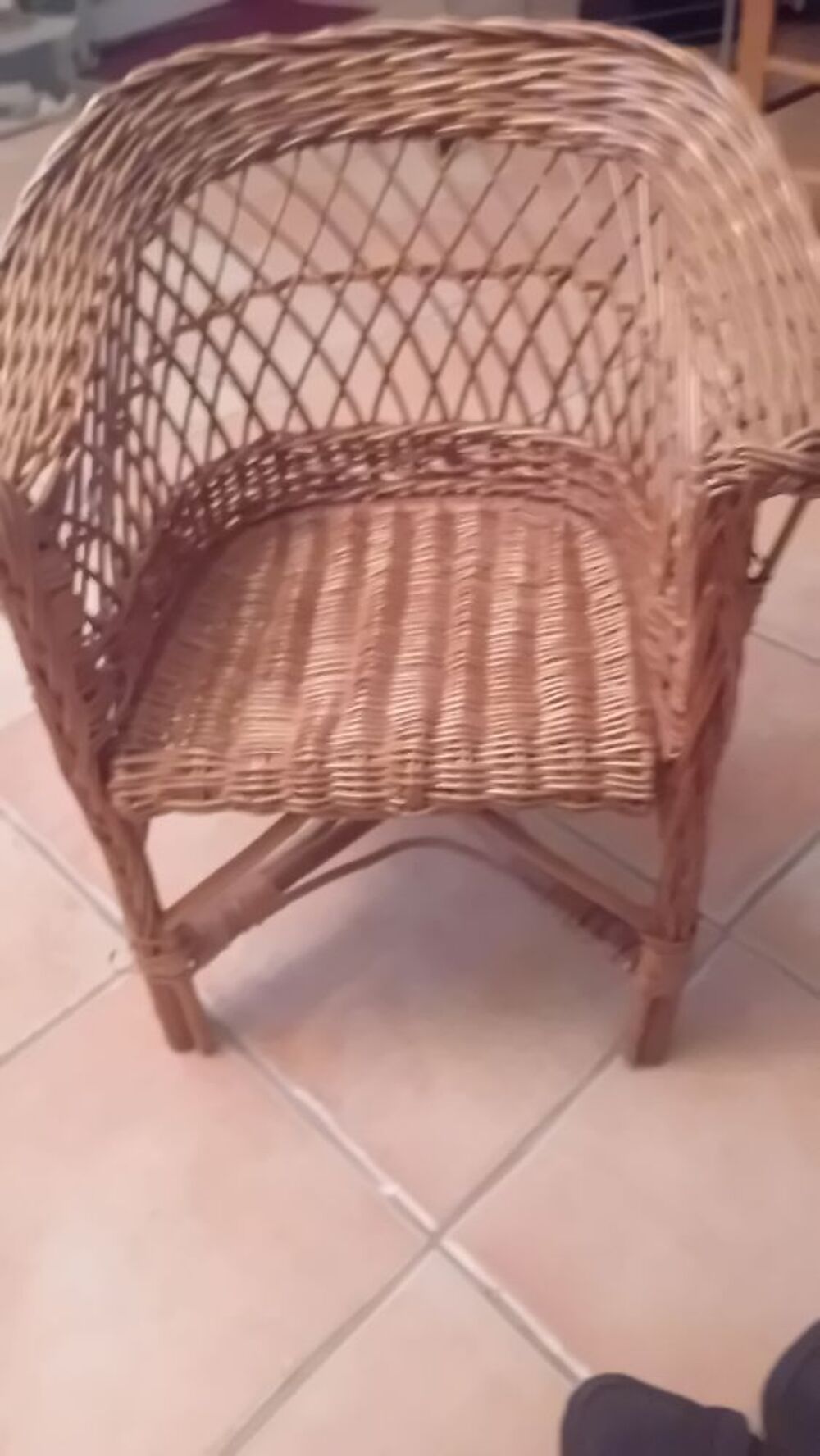 fauteuil enfant en osier Meubles