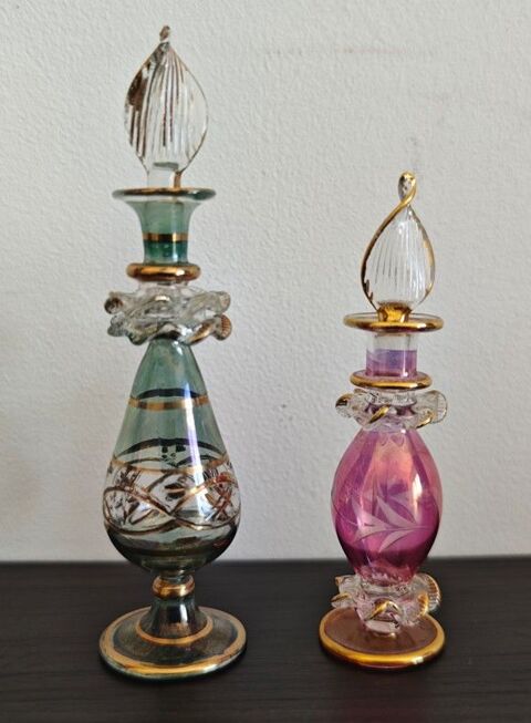 Paire de fioles � parfum en verre souffl� (20 euros le lot d 20 Metz (57)