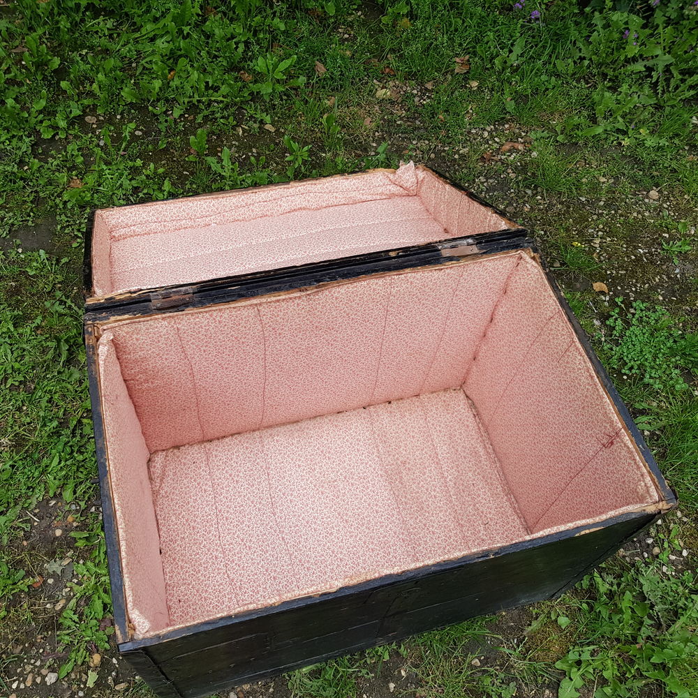 Coffre malle ancienne de voyage en bois Meubles