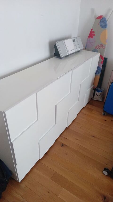 Buffet blanc moderne 3 portes 130 Paris 3 (75)