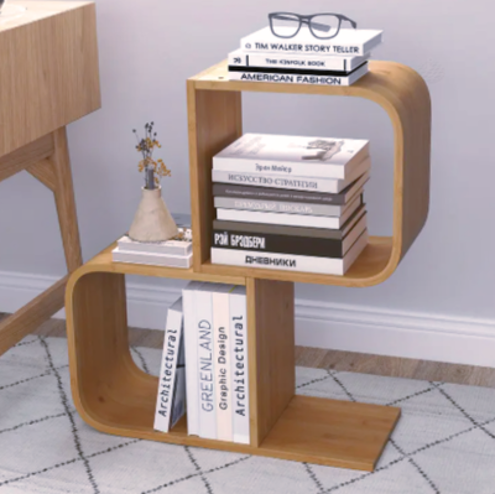 Petite &eacute;tag&egrave;re design asym&eacute;trique ? Bois clair naturel Meubles