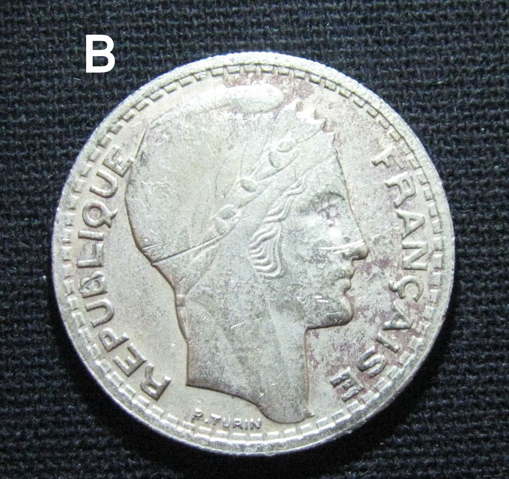 5 pieces de monnaie FRANCE. 