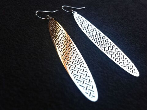 BOUCLES OREILLES ARGENT�E PLANCHE SURF 6,3 cm Envoi Possible 2 Tr�gunc (29)