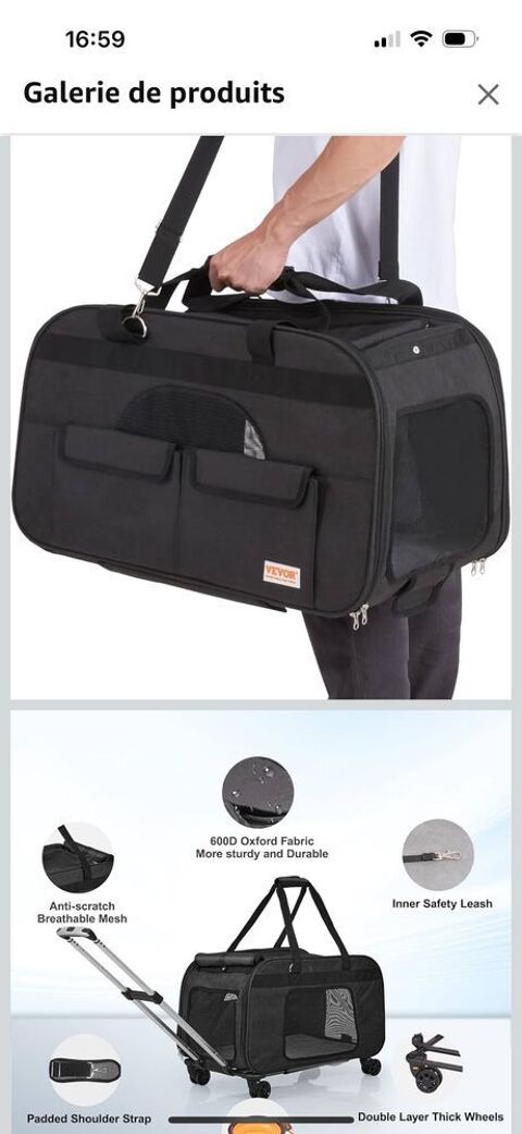 Sac   roulette chat ou pour chien 75 Amboise (37)