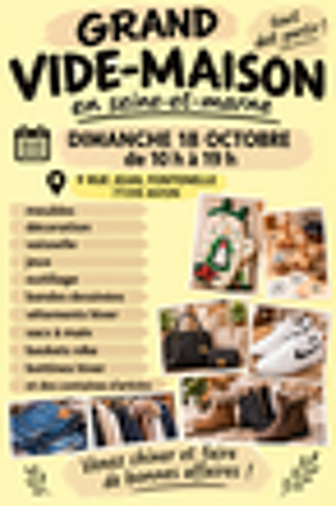 GRAND VIDE MAISON EN SEINE ET MARNE Vide jardin