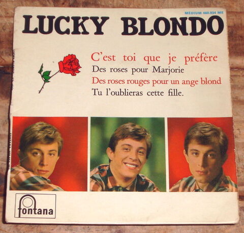 LUCKY BLONDO -45t EP- DES ROUGES POUR UN ANGE BLOND - 1965 3 Tourcoing (59)