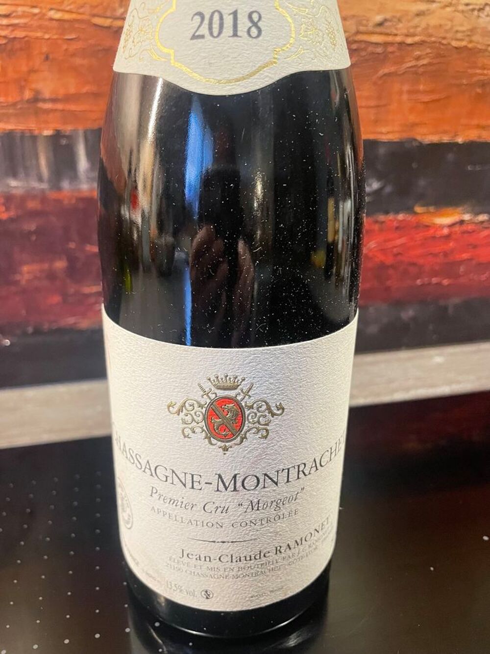 1 Bt CHASSAGNE-MONTRACHET MORGEOT Rouge 1er Cru 2018 RAMONET Cuisine