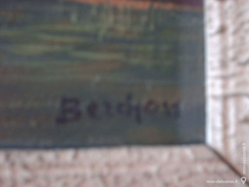 Peinture l'huile sur bois du xx&eacute; SIGNEE BERCHON Décoration